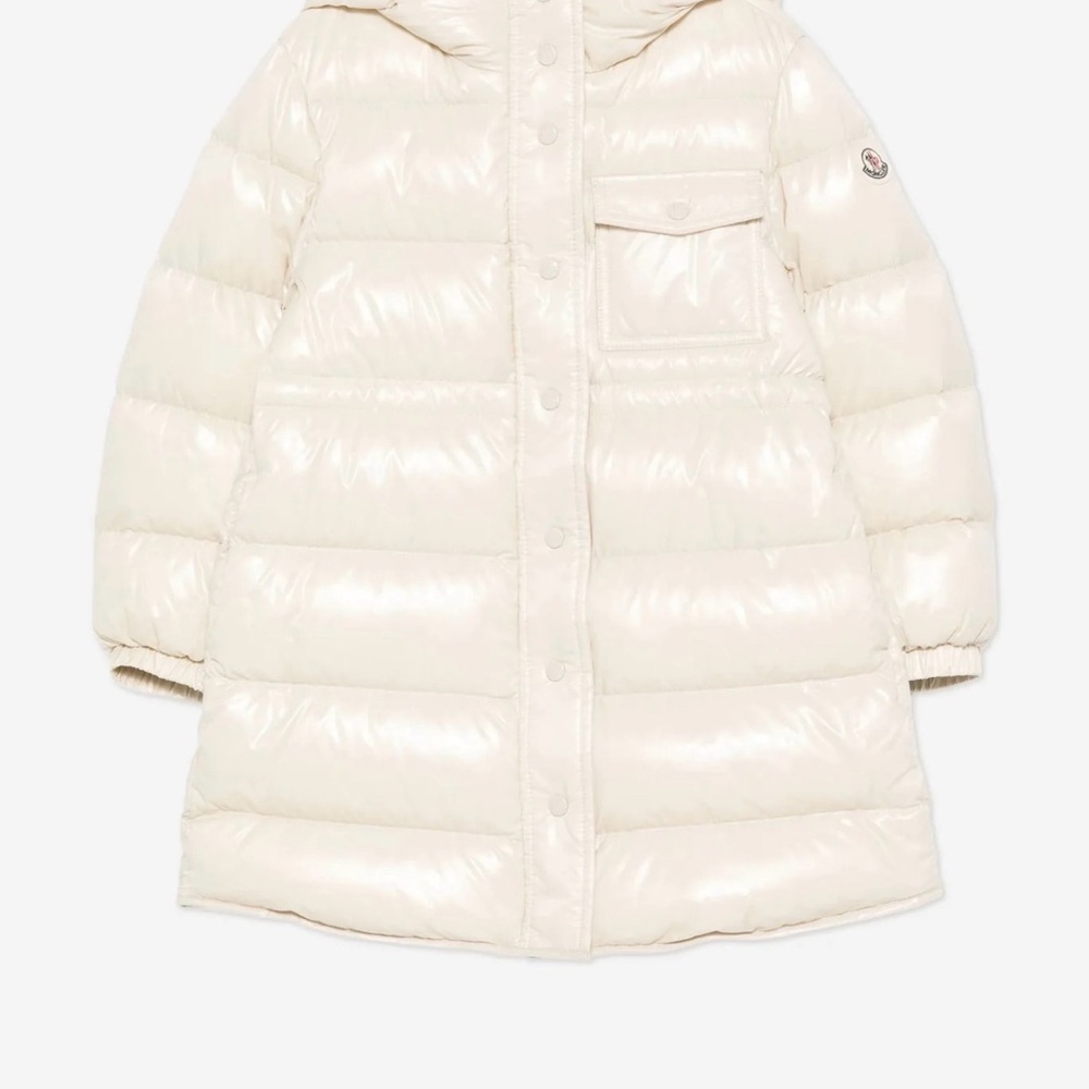 Moncler Kids Cream Puffer Coat